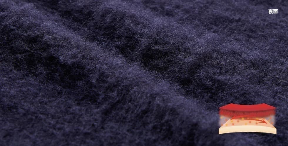 25モデル　ZEROFIT 速暖。HEATRUB モックネック M ブラック