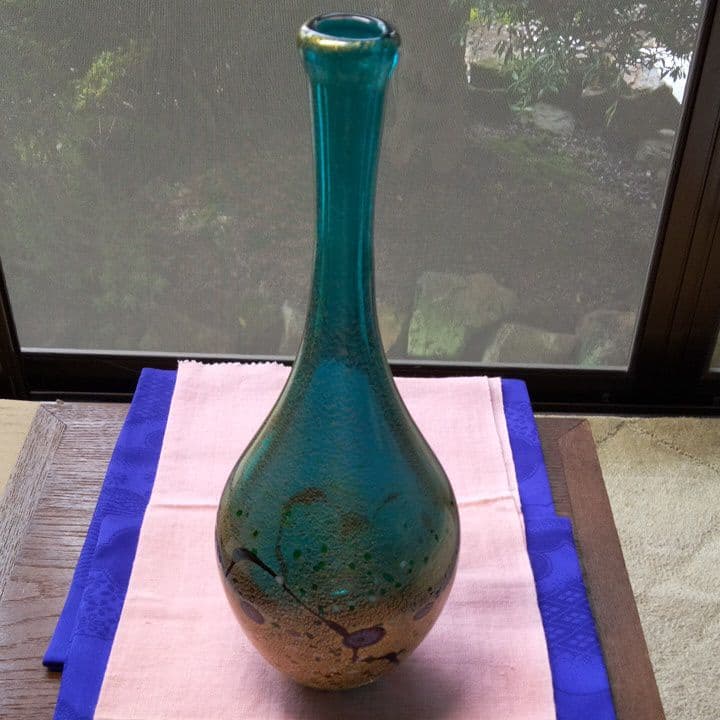 金採象巌光林琳派花器硝子