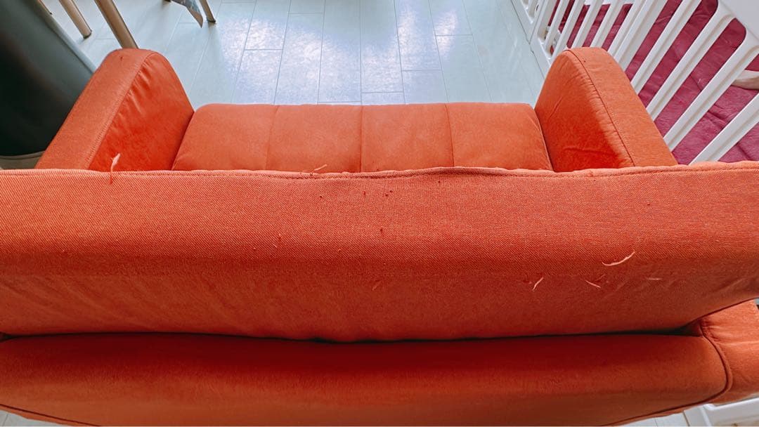 モナリザ【中古】オレンジ ソファベッド 3WAY 2人掛け