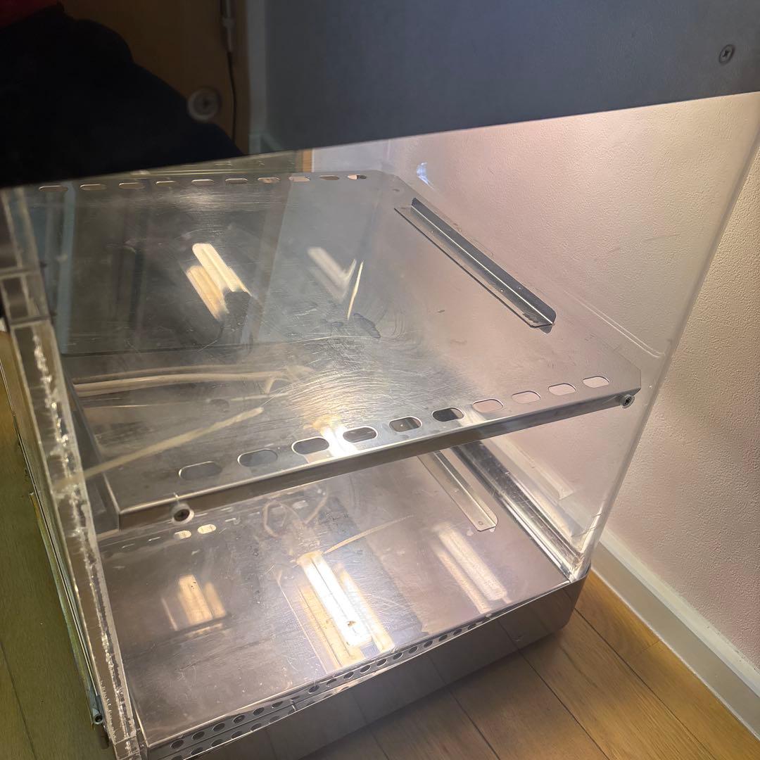 常温ショーケース 透明 ガラス製 100V 40W フジマック