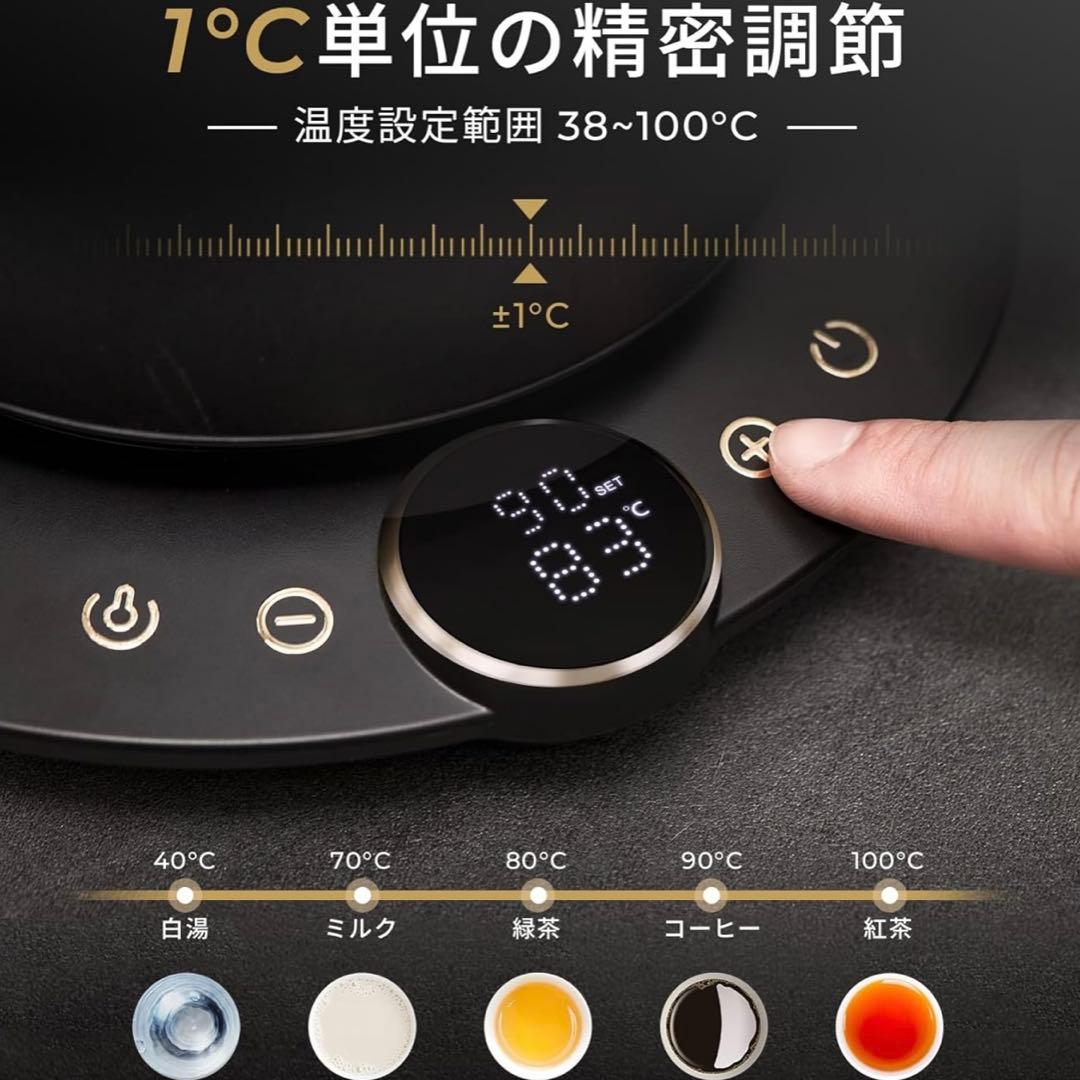 最新Epeios（エペイオス）電気ケトル 0.9L｜1℃単位最高品質ケトル