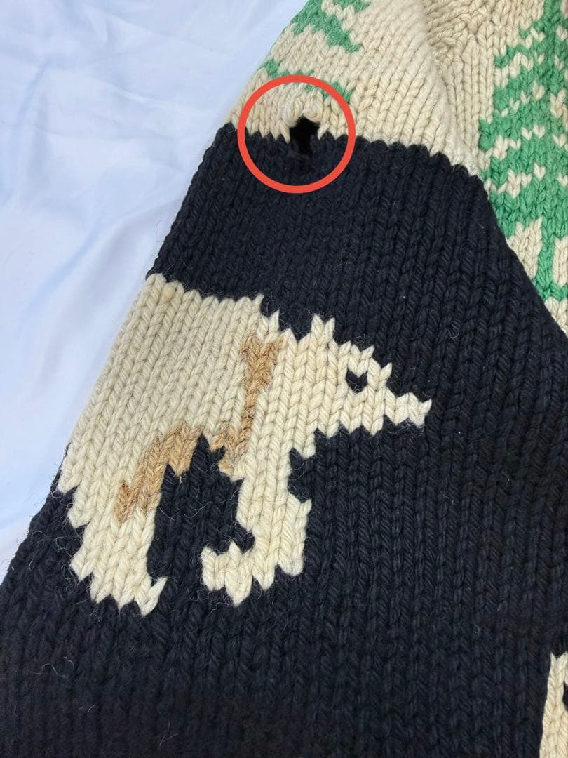 カウチンセーター　ビンテージ　古着　サイズL相当