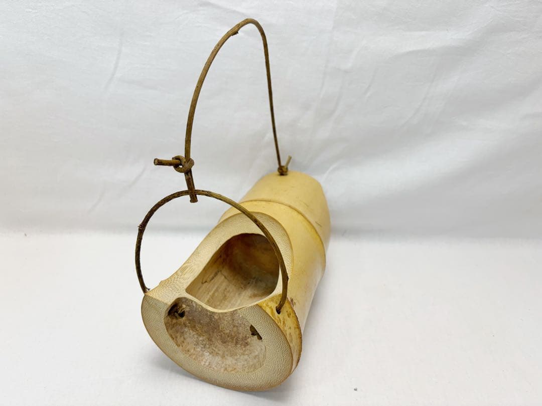 華道具 沓型 吊舟花入 竹花入 釣舟 茶懐石 花器 七事式 竹工芸 元箱