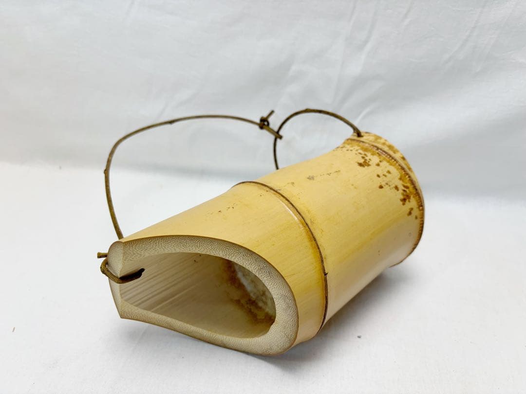 華道具 沓型 吊舟花入 竹花入 釣舟 茶懐石 花器 七事式 竹工芸 元箱