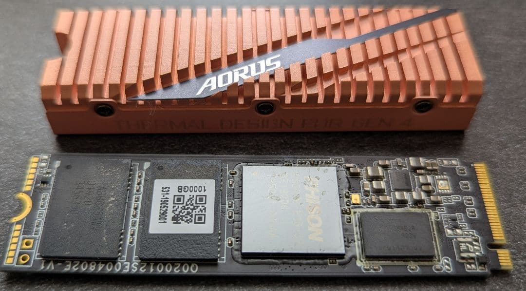 b*中様 AORUS NVMe Gen4 SSD 1TB