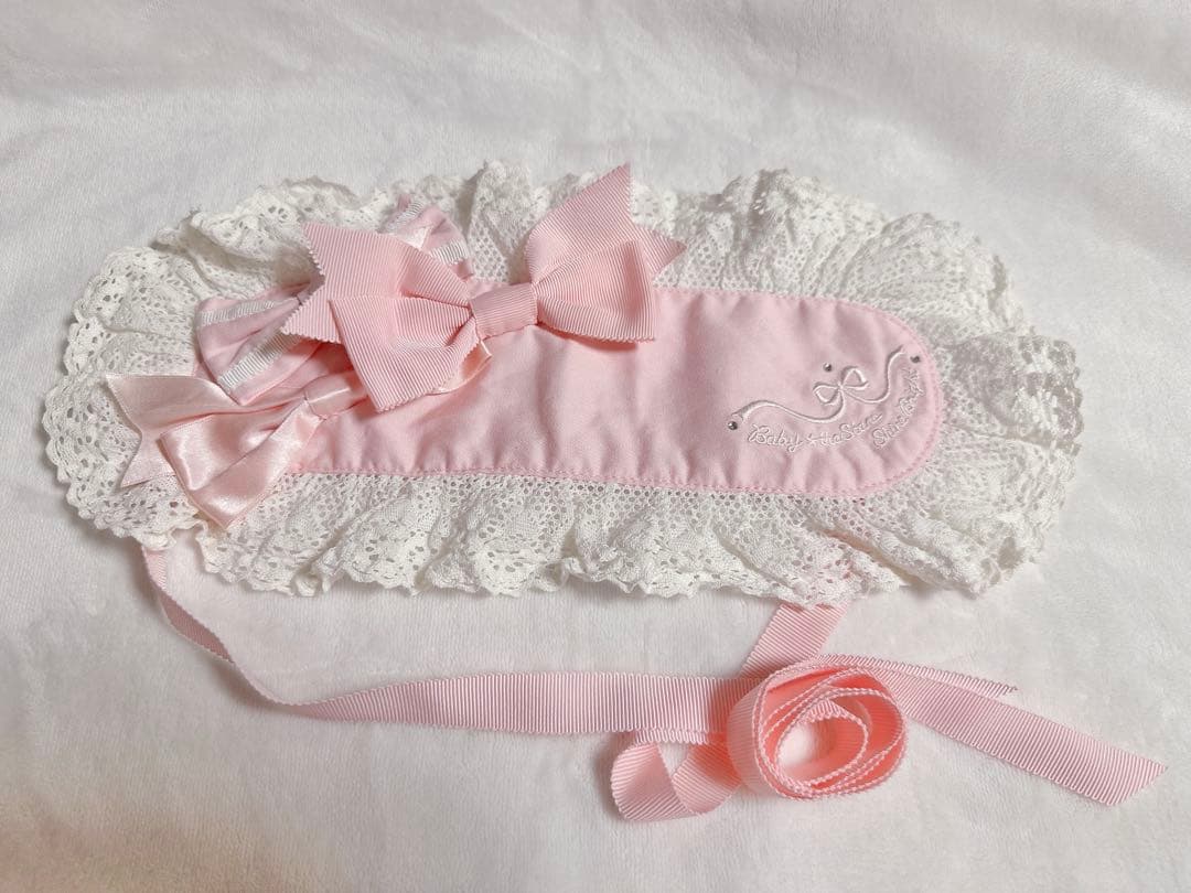 ●BABY● 初期 3つリボンヘッドドレス ピンク 未使用