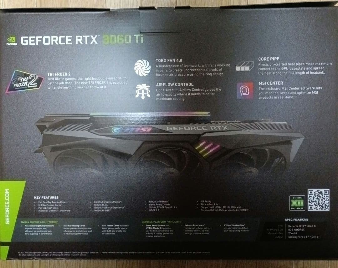 MSI GeForce RTX 3060 Ti GamingX Trioジャンク