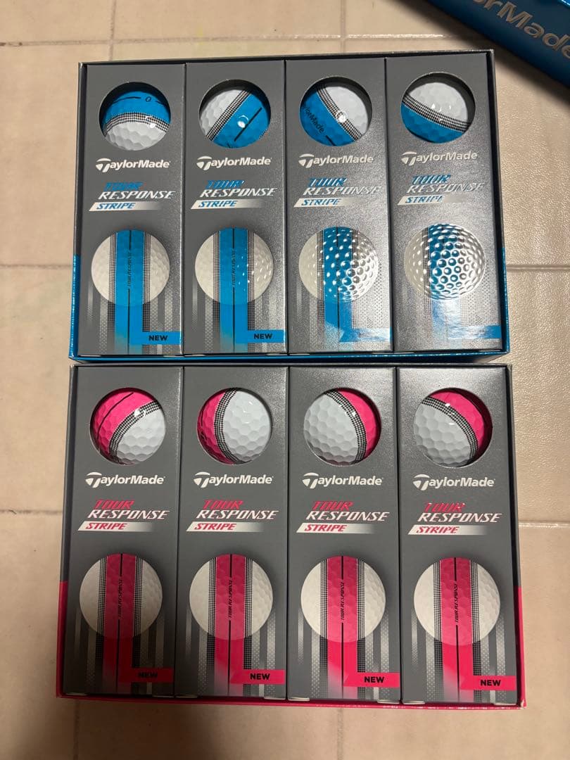 【新品】テーラーメイド ツアーレスポンス ストライプ 2ダース（ブルー・ピンク）