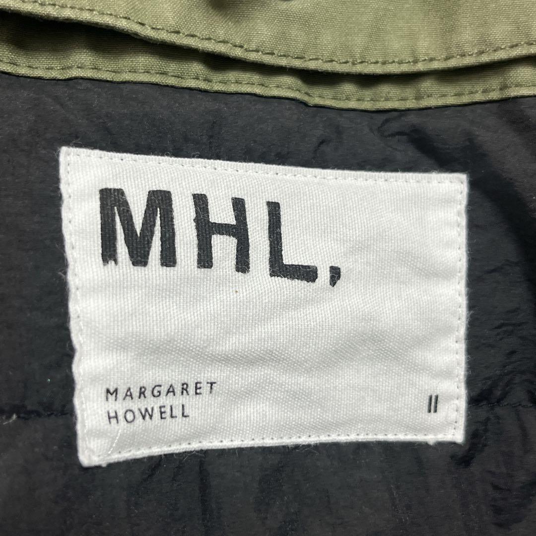『MHL.』フーディーコート/インナーダウン取外し/ユニセックス/オリーブ/Ⅱ