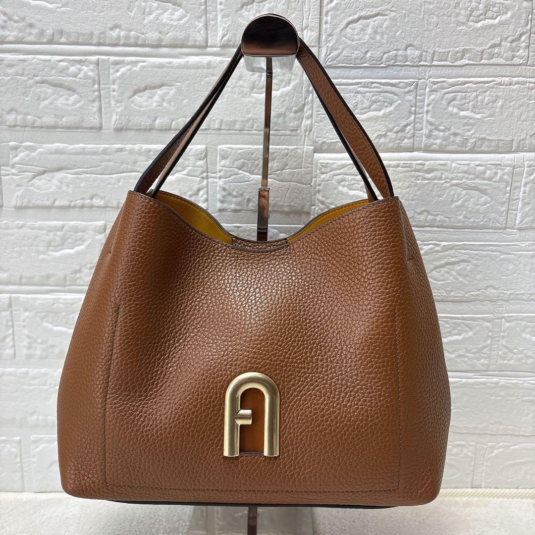 【極美品✨】フルラ プリムラ ホーボー ハンドバッグ 現行アーチロゴ Sサイズ