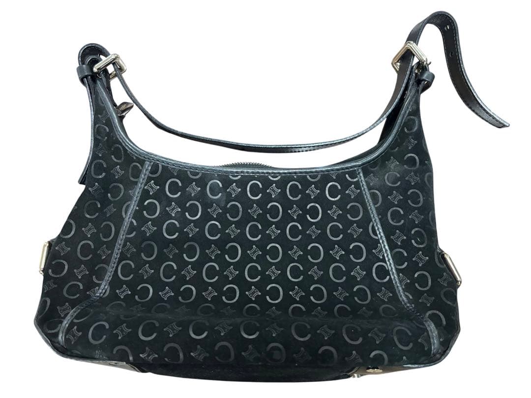 CELINE セリーヌ マカダム柄 ワンショルダーバッグ ブラック