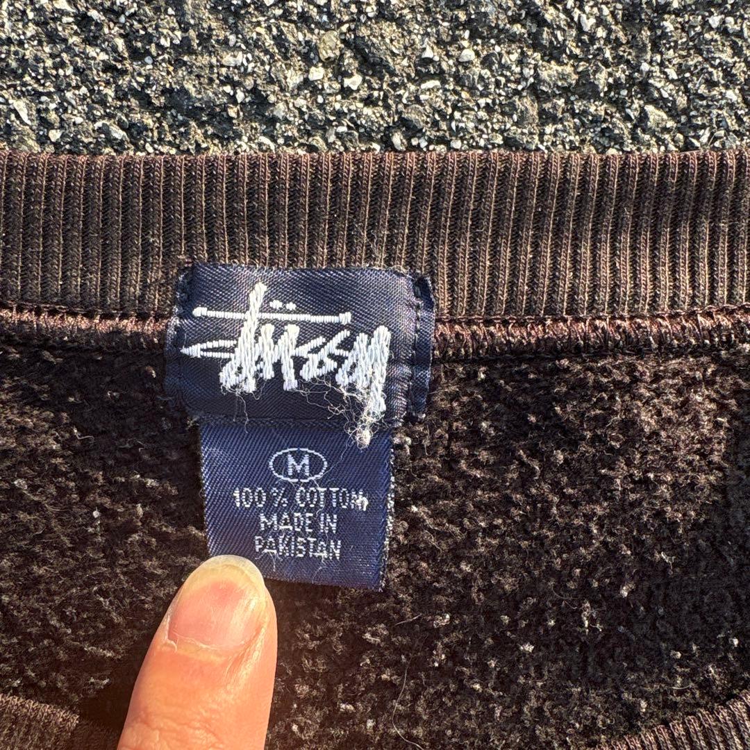 old stussy 90s 紺タグ　ビンテージ　スウェット　フェード　ブラック