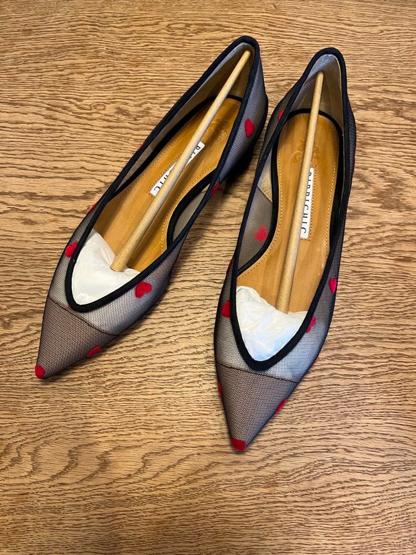 PIPPICHIC✖︎ロンハーマン　メッシュハート柄フラットシューズ