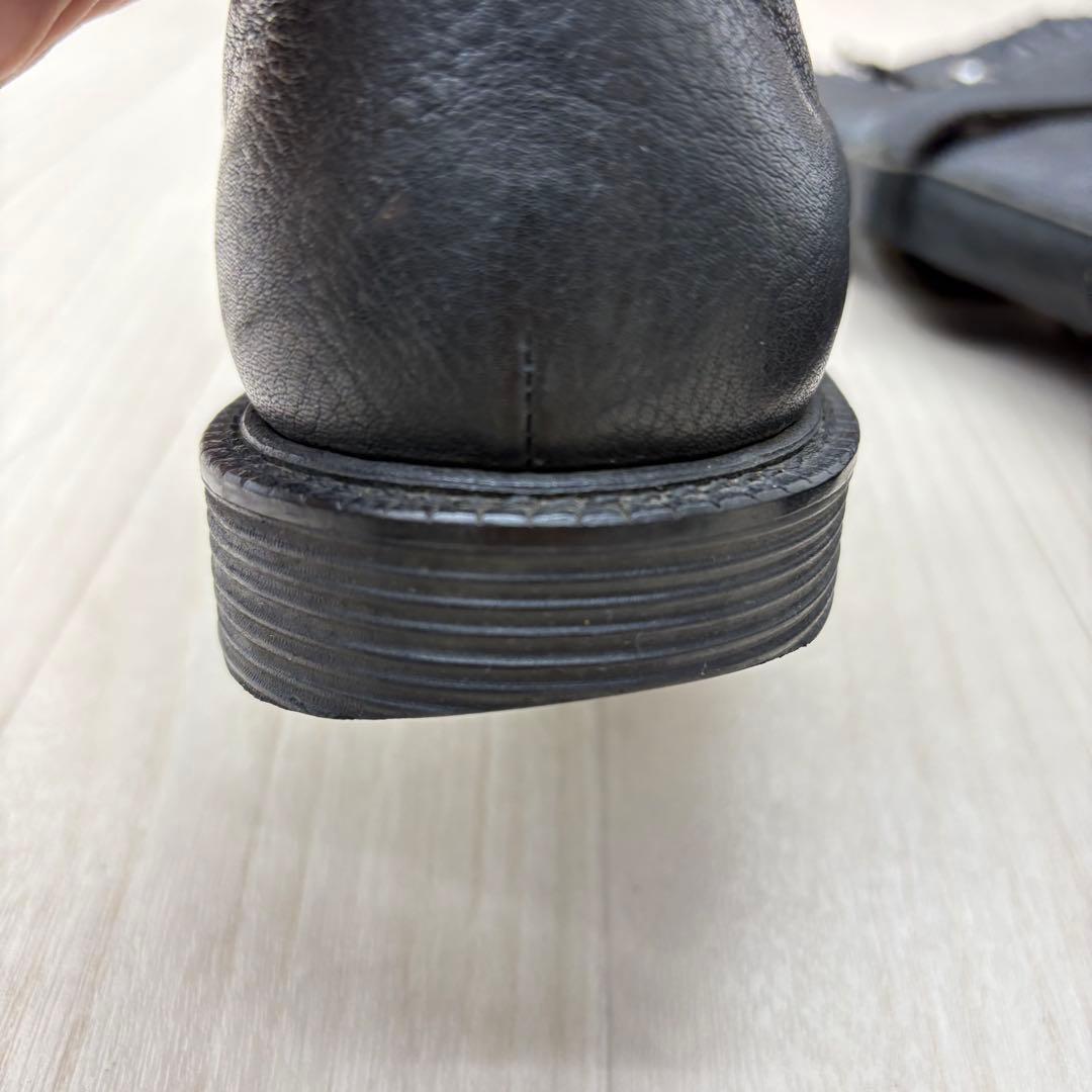 ■ Y's ワイズ サイドジップ ストラップ レザーブーツ ロングブーツ