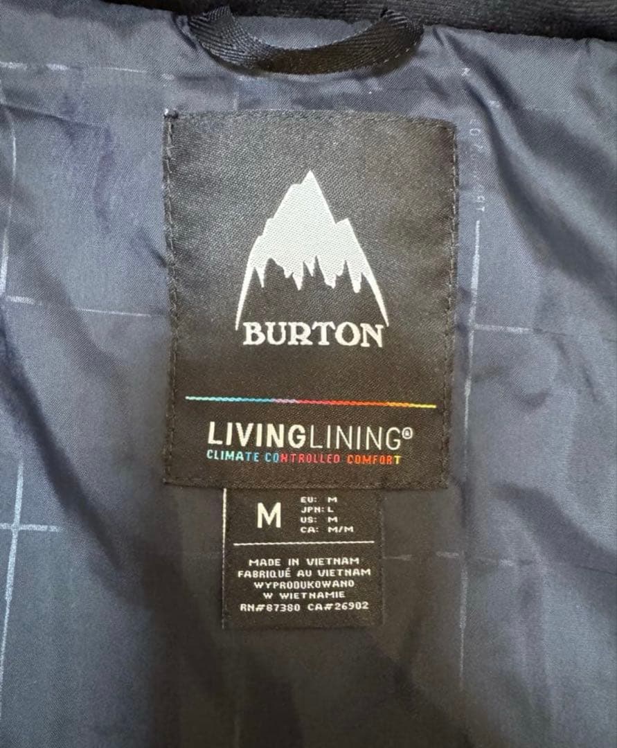 BURTON スノーボードジャケット M 黒/ベージュ