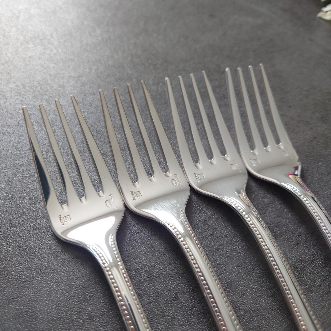 希少 美品 クリストフル パール サラダフォーク 4点