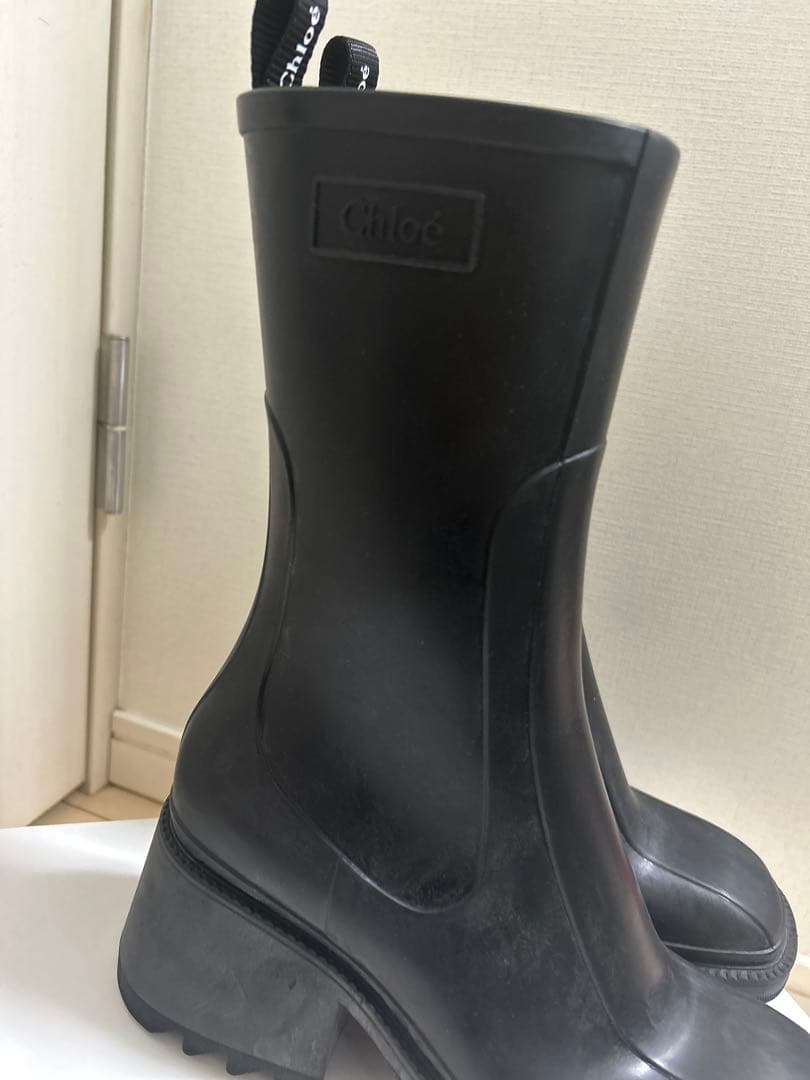 【美品】Chloé ブラック 黒black ラバーブーツ