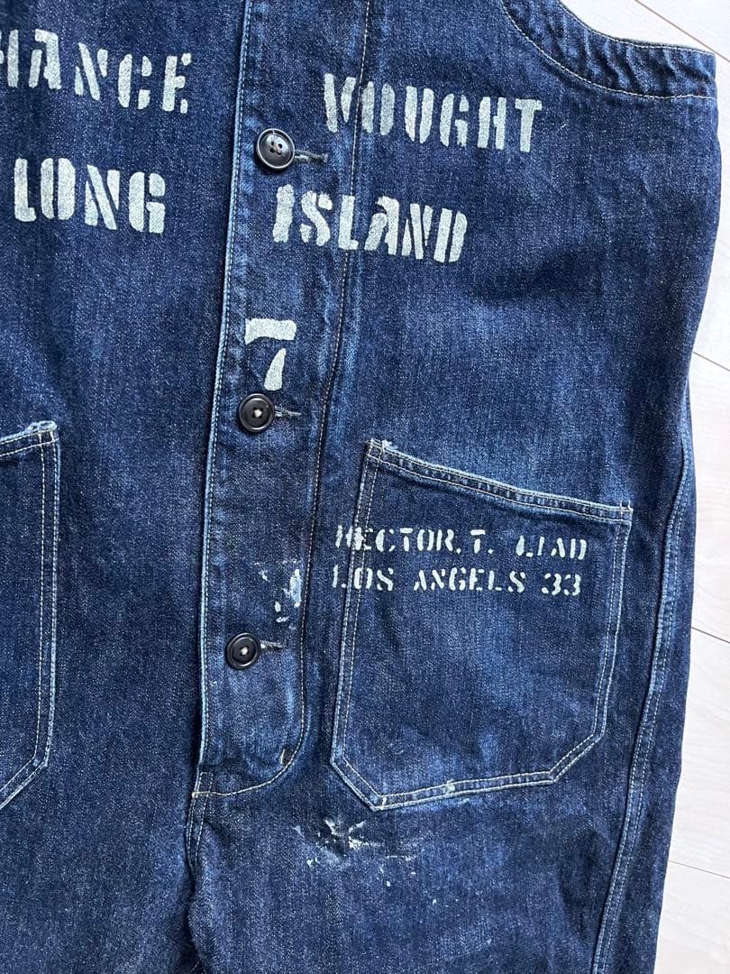 colimbo コリンボ デニム ビブ オーバーオール M カスタム ステンシル