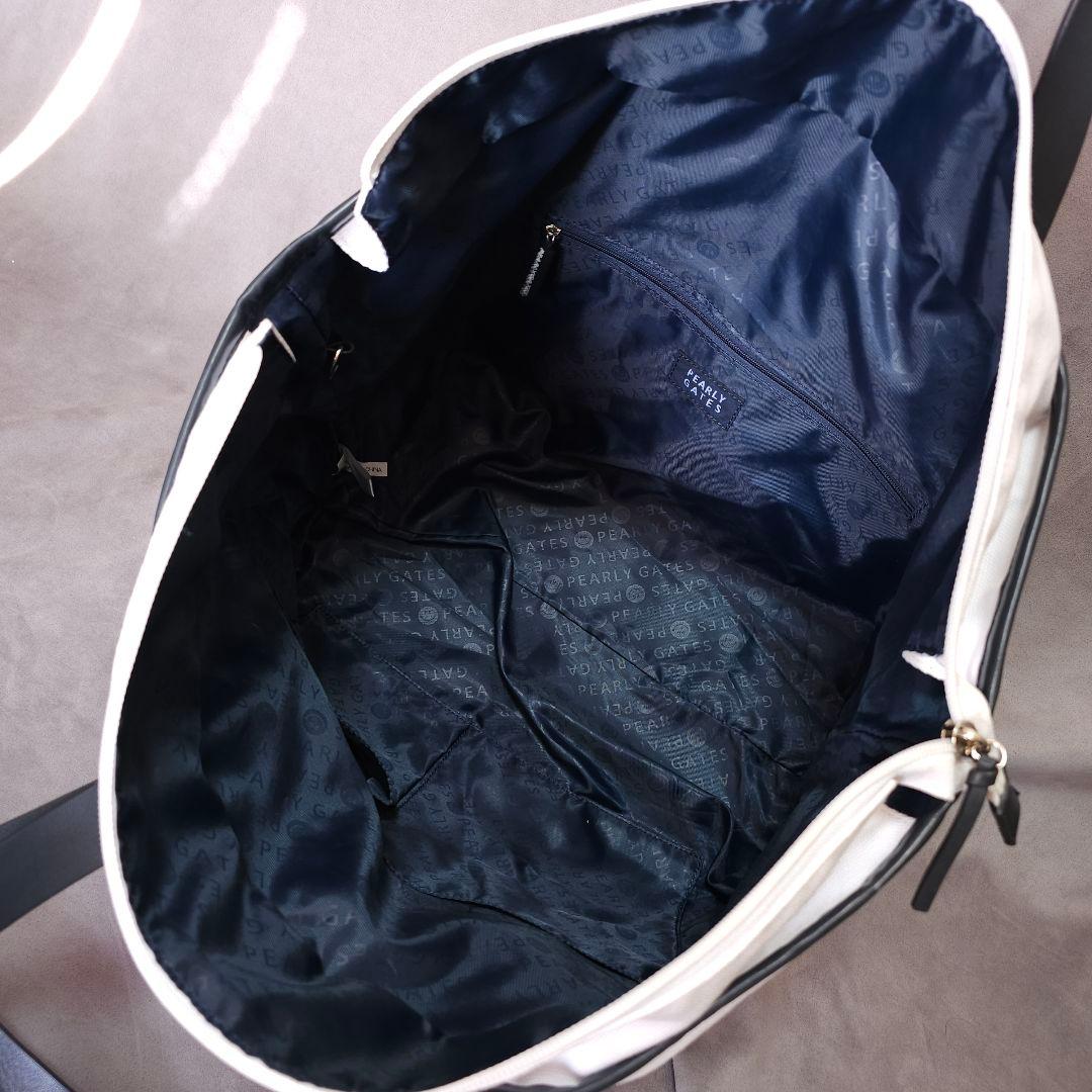 パーリーゲイツ】2022年ロゴネーム×モノクロ ゴルフロッカーバッグ ポーチ付き