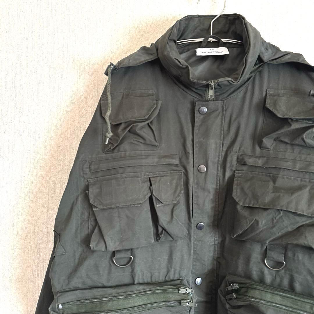 デタッチャブルフィッシングジャケット　80s〜90s　防水　XLサイズ