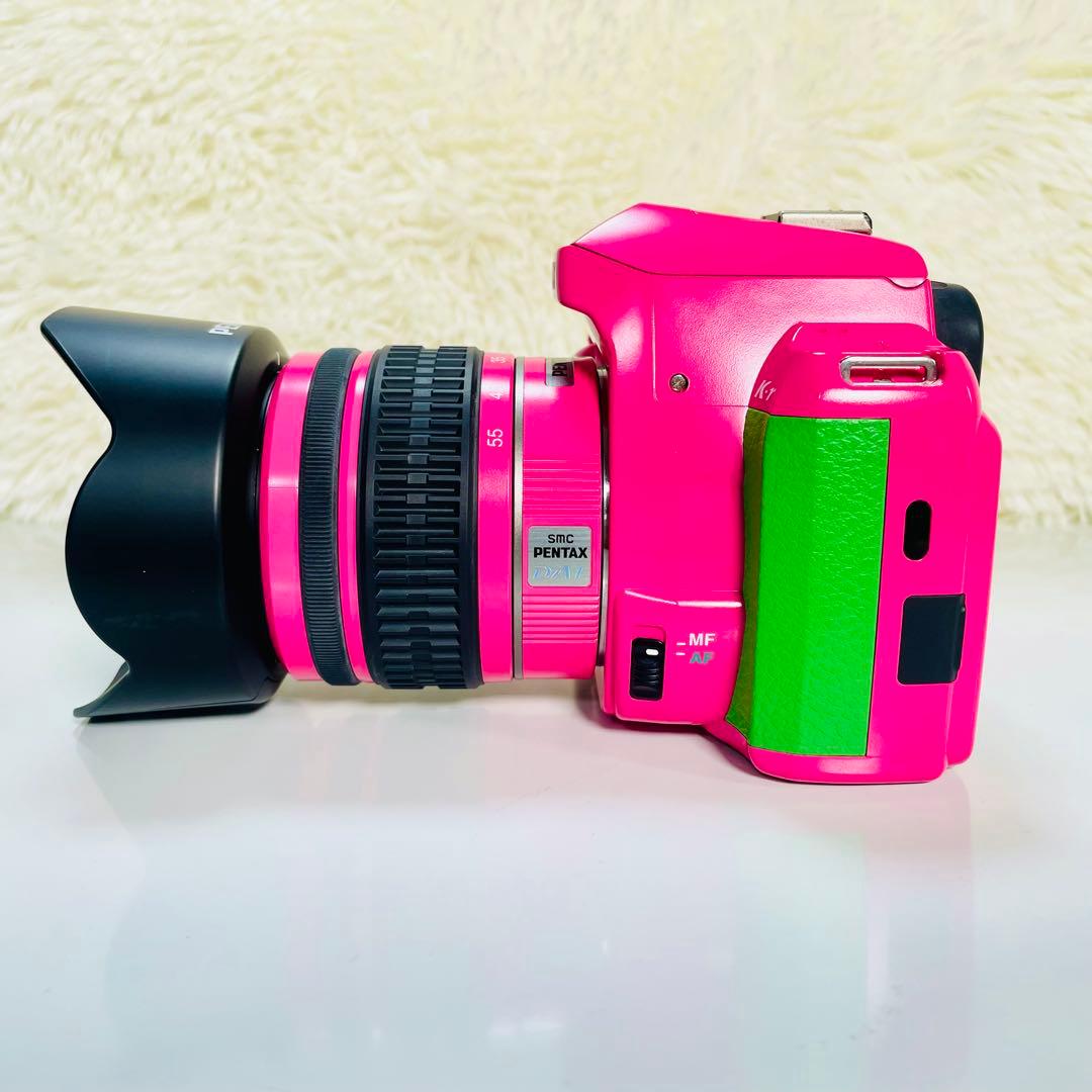 超美品　PENTAX K-r レンズキット　特注カラー　ピンク　グリーン
