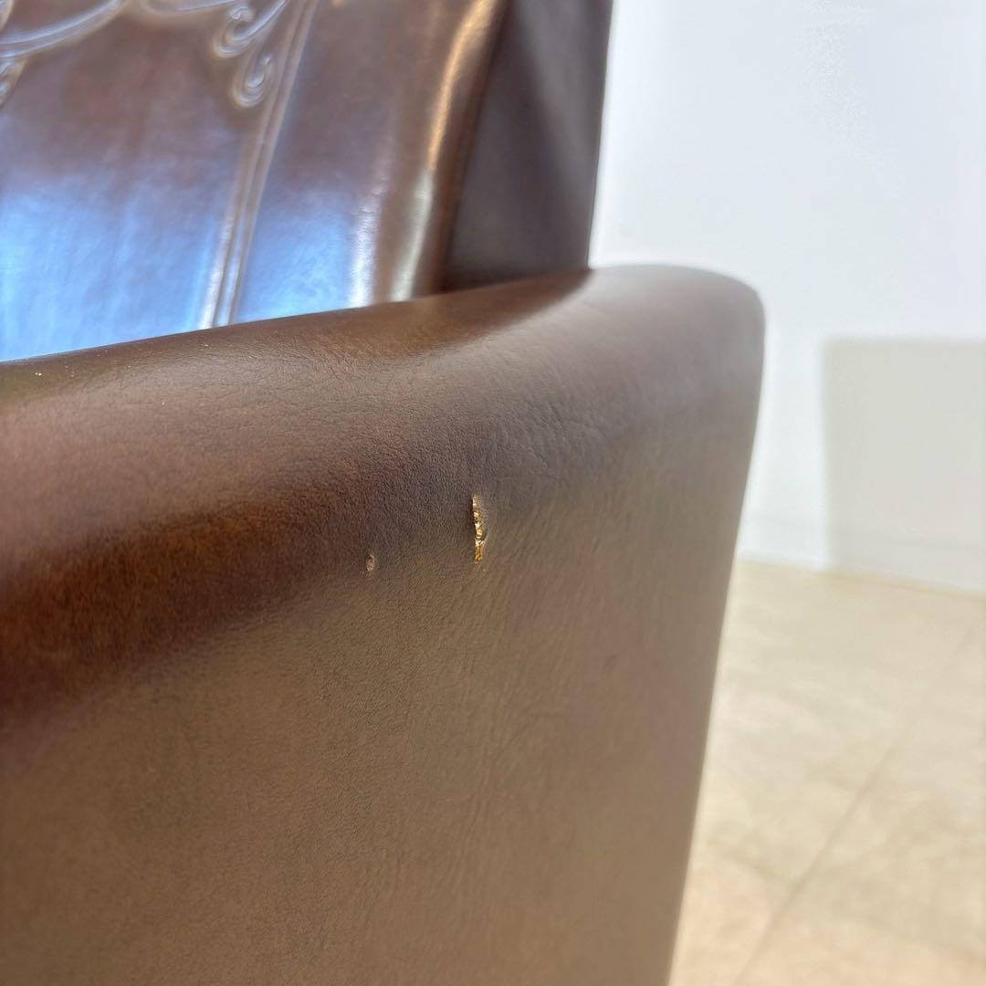 ヴィンテージ　レザー　1人掛けソファ アームチェア クラシック　喫茶店　レトロ