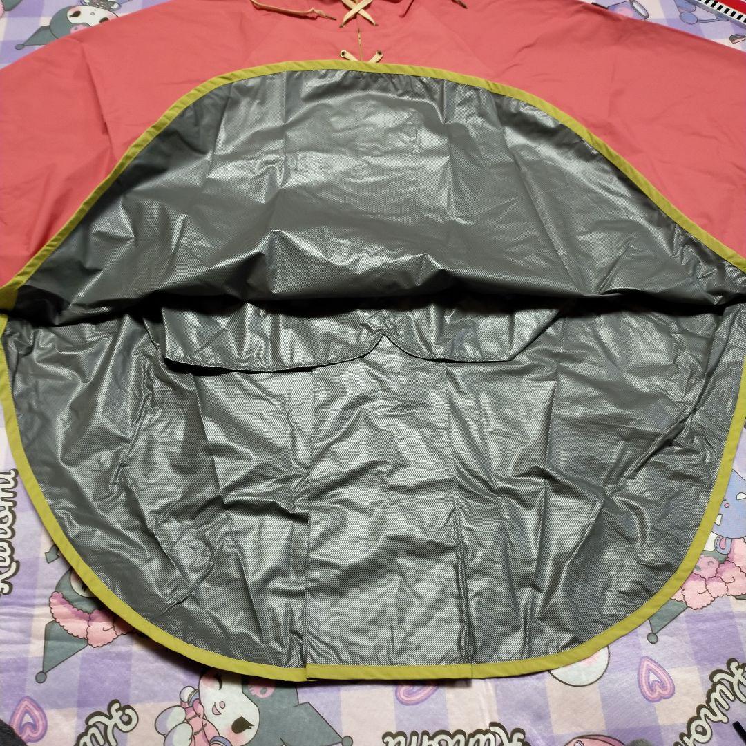 AIGLE エーグル レインポンチョ フード付 レインコート 雨具 ピンク系