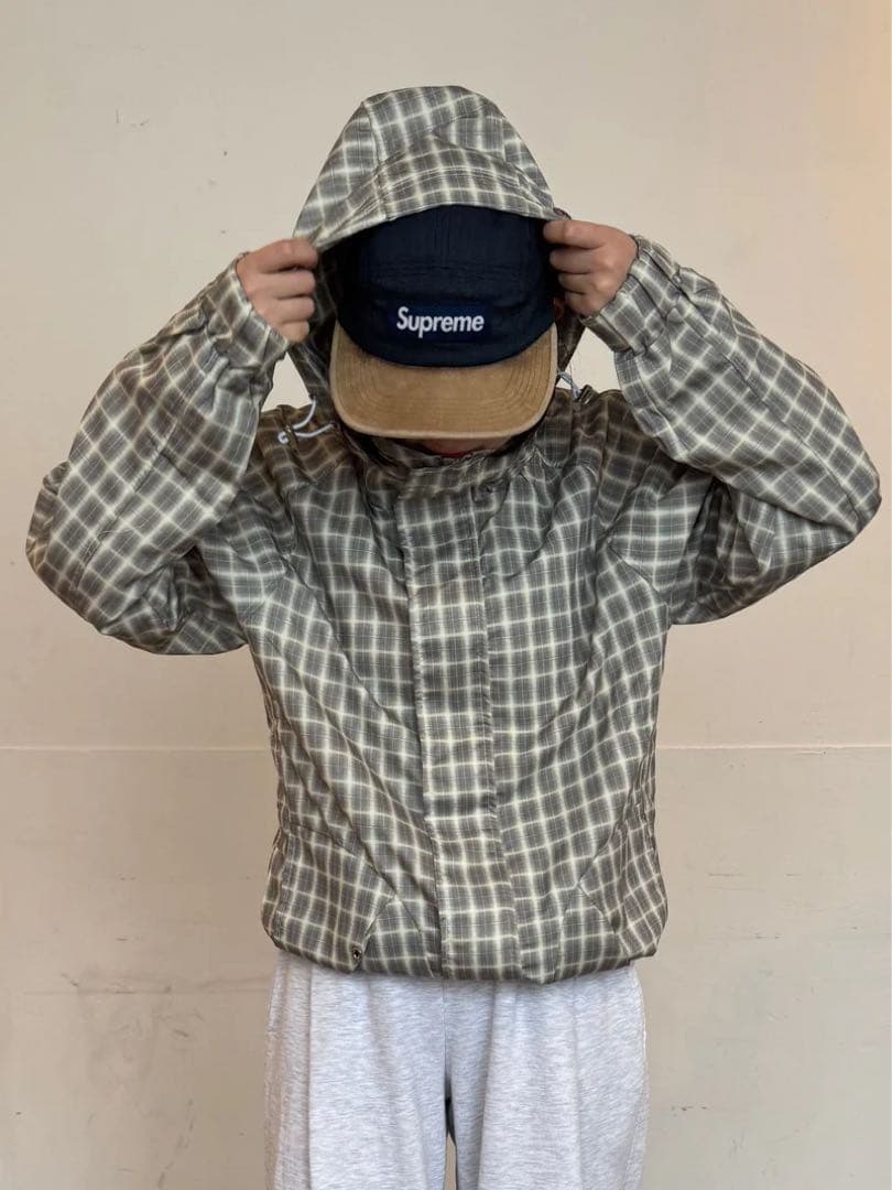 ナイロンチェックジップジャケット