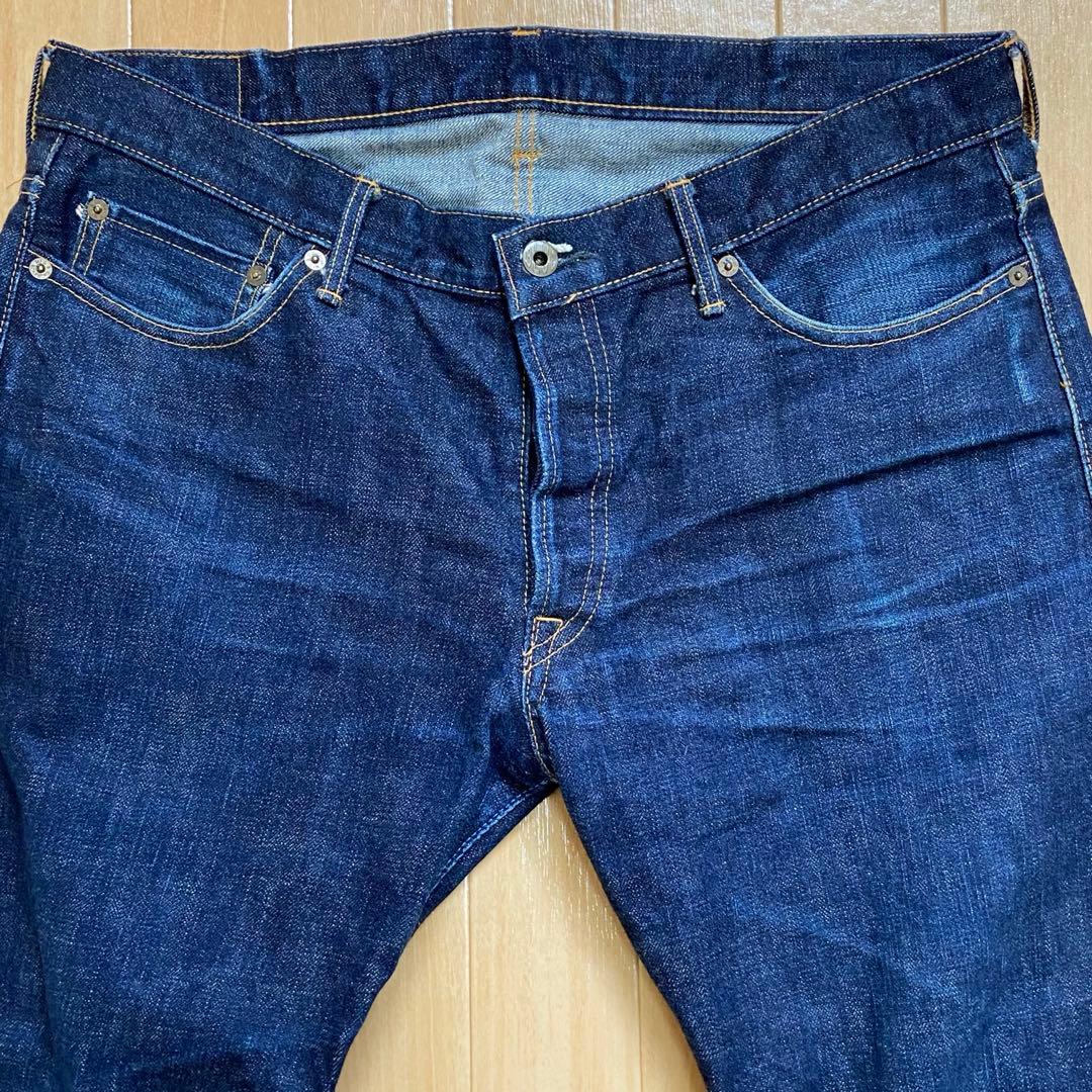 W36ジャパンブルー ジーンズ　濃紺ストレッチデニム