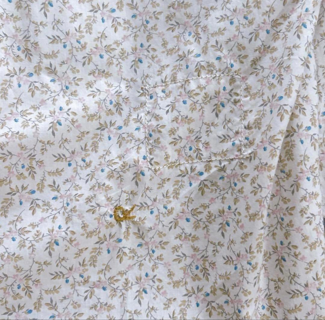 極美品✨45R バチスト小花プリントの908ローファーシャツ R刺繍 5.5万