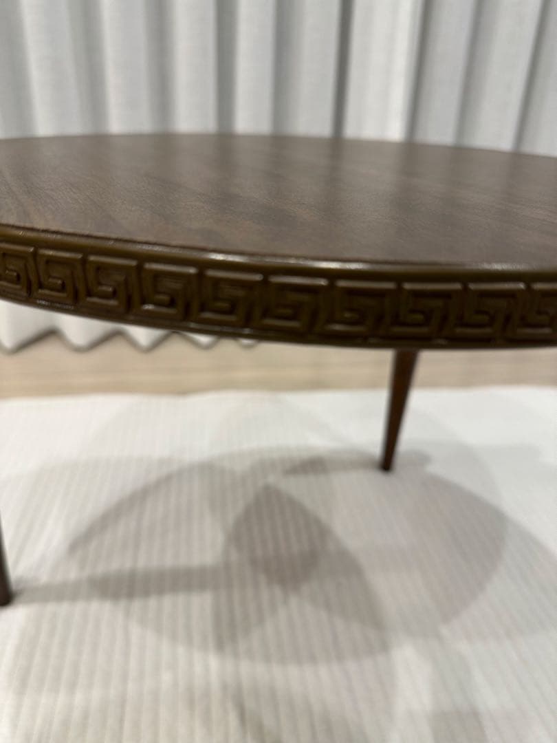 【最終値下】ミッドセンチュリー60s ダークブラウン円形ミニテーブル