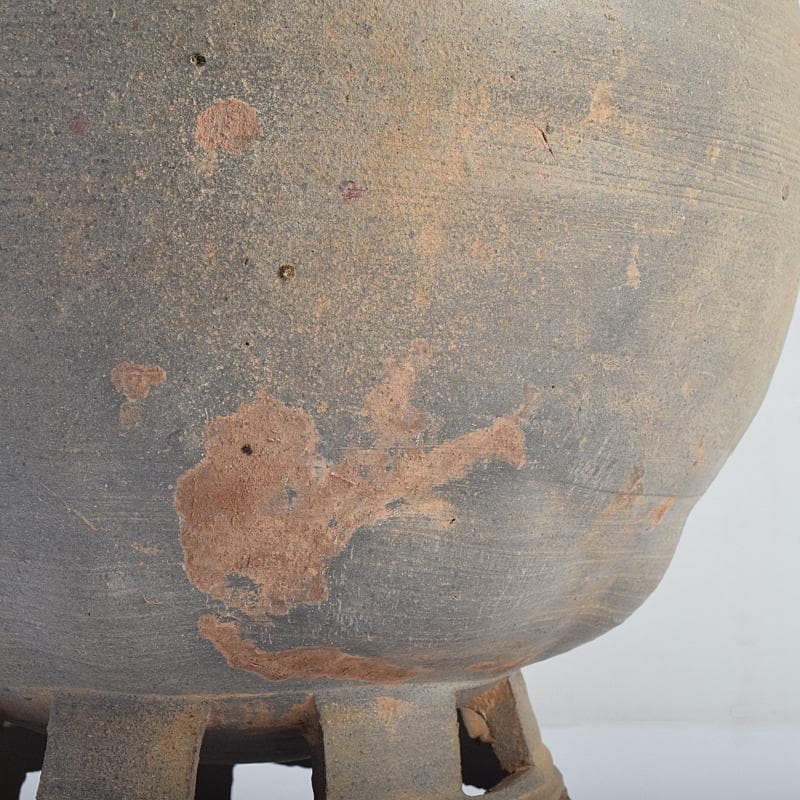 朝鮮美術　須恵器　新羅土器　新羅無細土　壷　時代箱付　M　R9488B