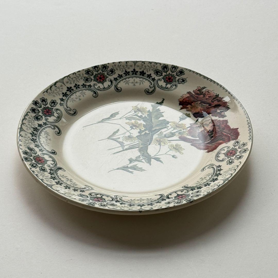 希少　美品　フランスアンティーク　ジョワジールロワ　切り花　平皿