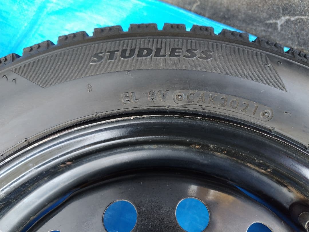 155/65R14【1/2】スタッドレスタイヤ・鉄ホイール付、2分割の内の2本