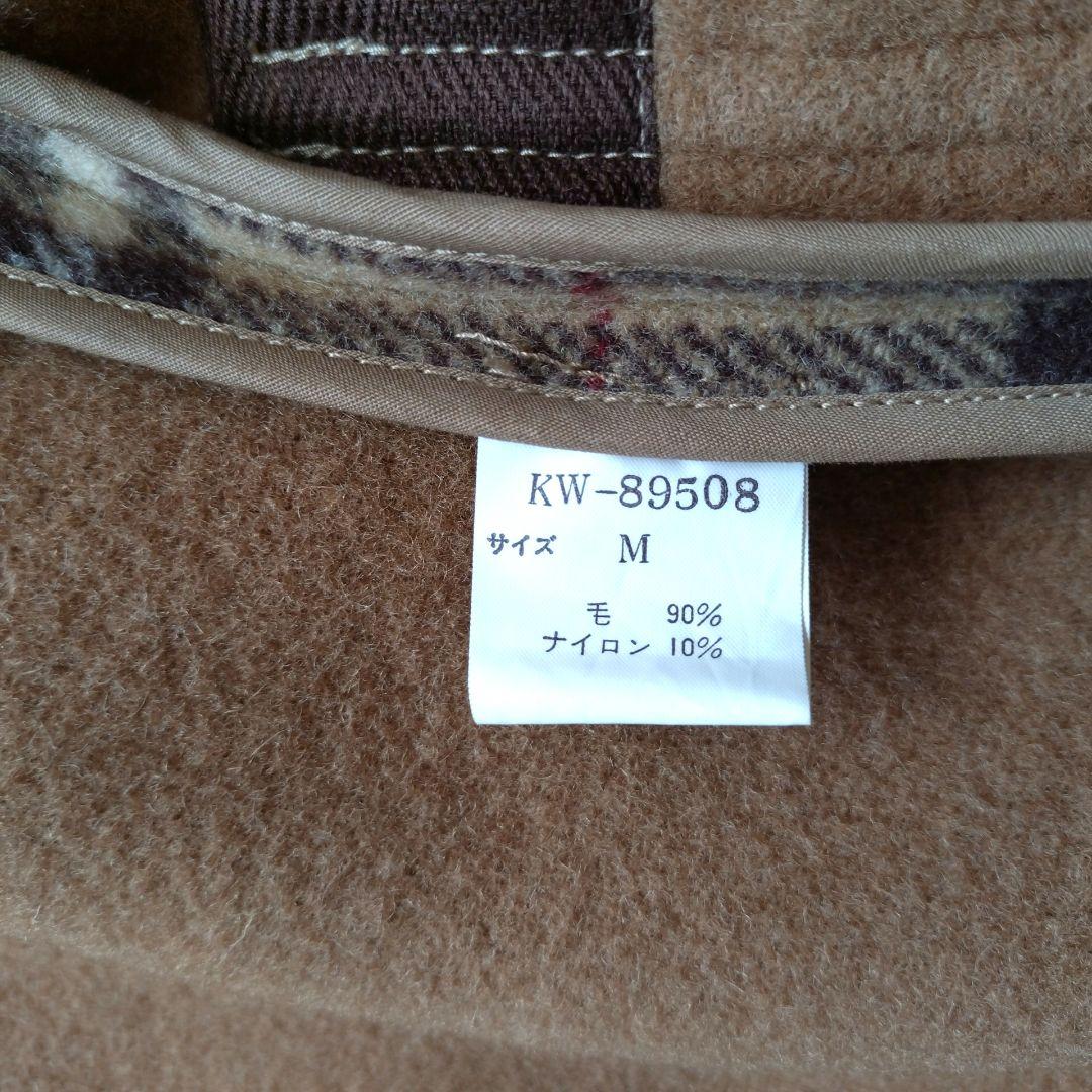 希少✨ヴァンヂャケット　ダッフルコート　チェック　総柄　ブラウン