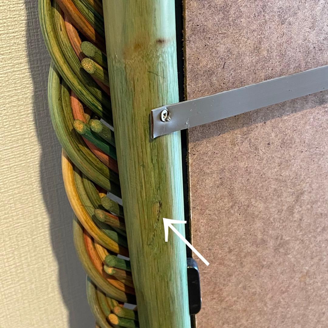 【ヴィンテージ】✴︎特大ラタンの壁掛けミラー✴︎