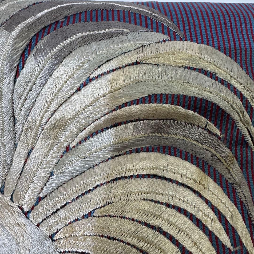 ぬ*ぬ様 アンティーク　刺繍　名古屋帯　刺繍帯　正絹　鶏　ひよこ　花