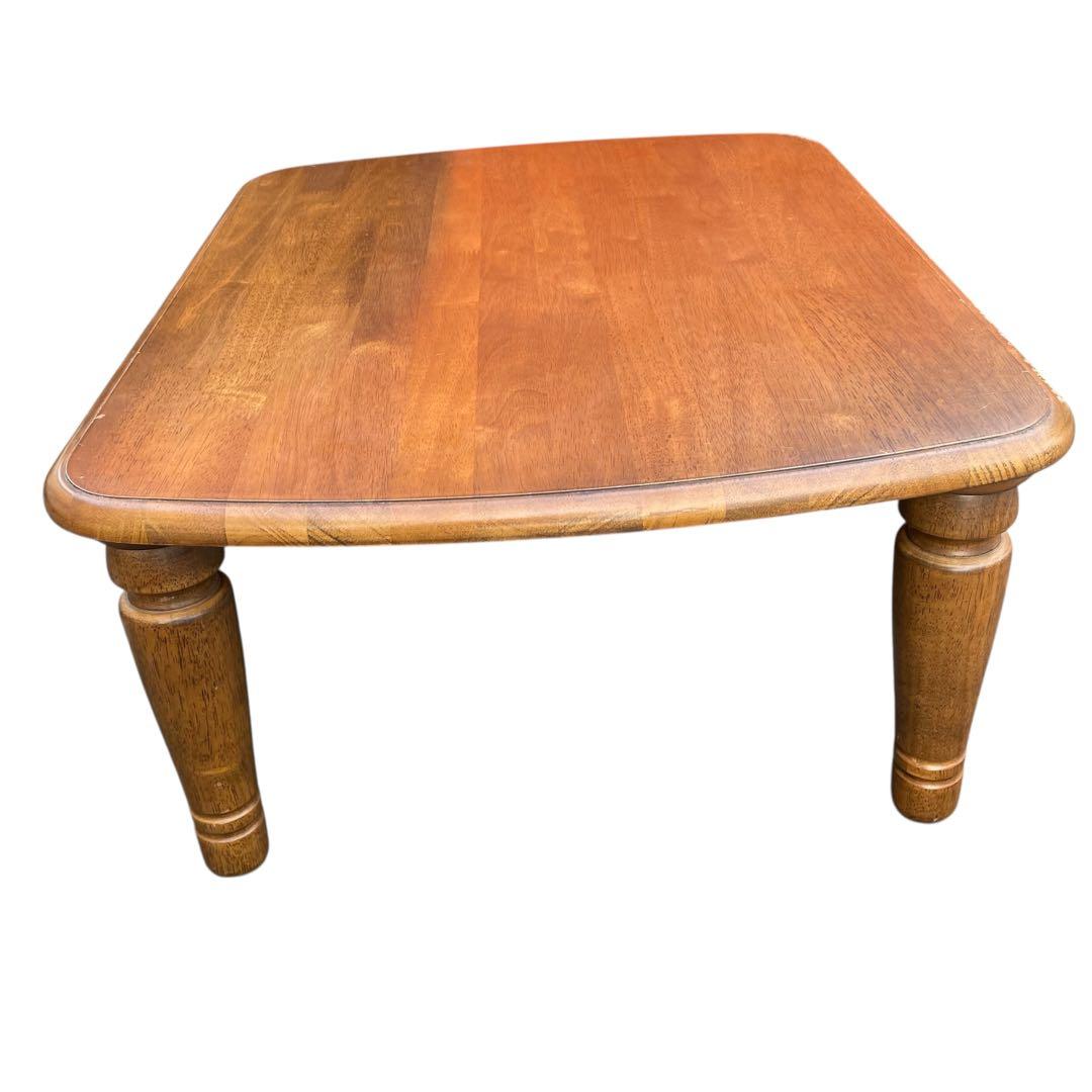 カントリー北欧調　ローテーブル　ナチュラルウッド　木製　デスク　サイドテーブル