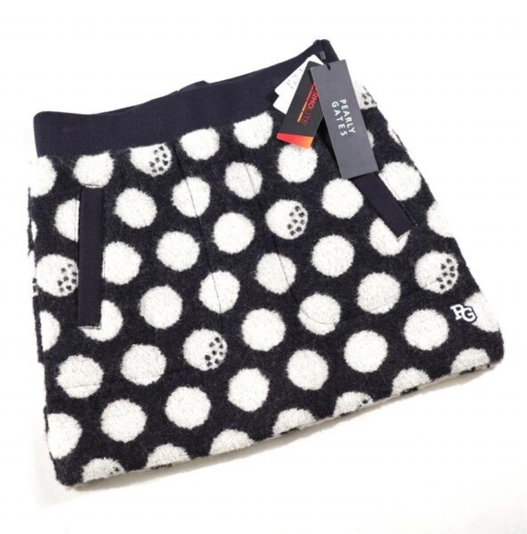 【PEARLY GATES】秋冬 ドット柄 THERMOLITE スカート1番M