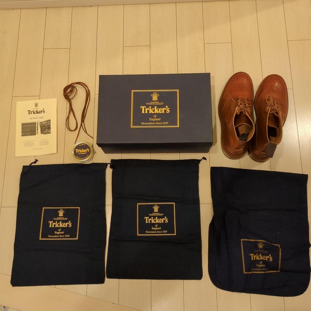 【美品】Tricker'sカントリーブーツ　　マロンアンティークM2508