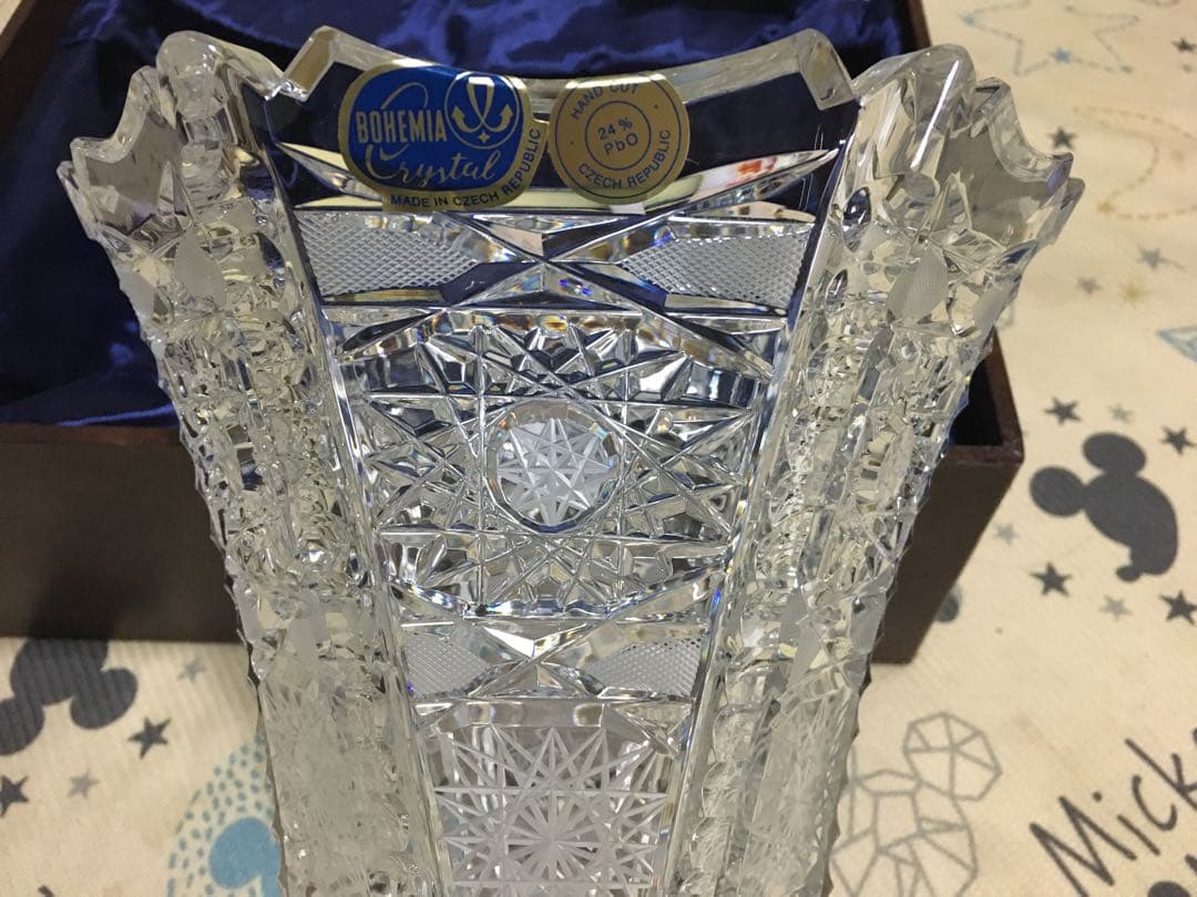 BOHEMIA Crystal リードクリスタル花瓶 約27.5cm