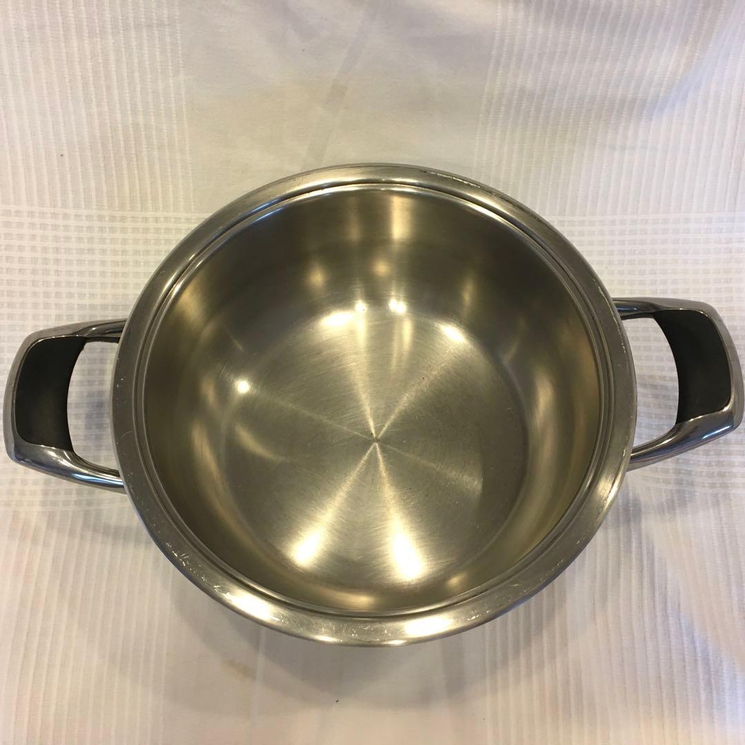 AMC ステンレス両手鍋　ステンレススチール製