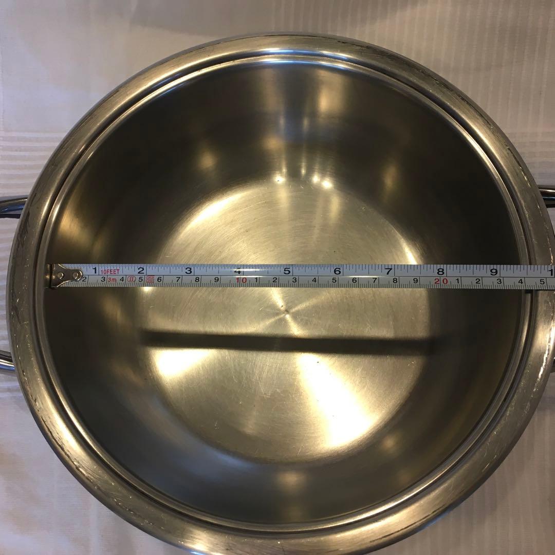 AMC ステンレス両手鍋　ステンレススチール製