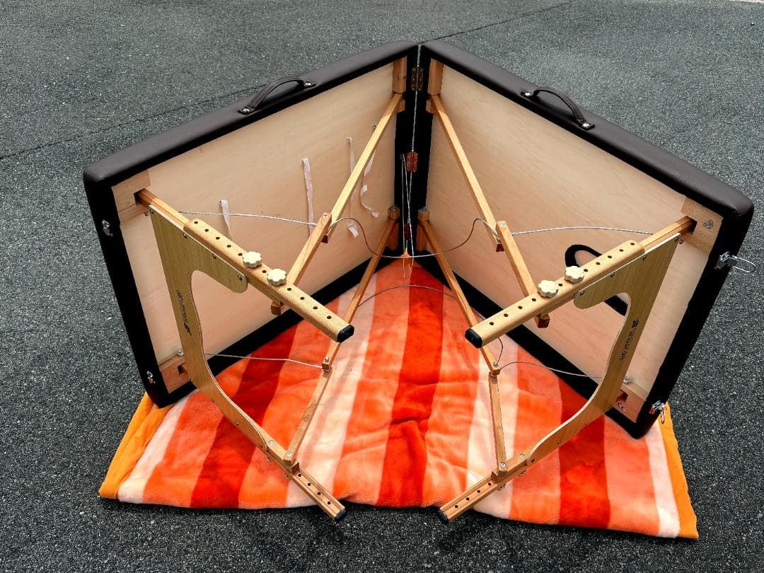 World JB エステベッド/マッサージベッド/有孔/折りたたみ/ブラウン