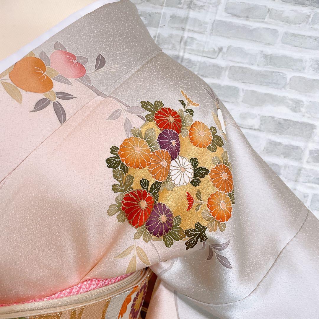 訪問着　フルセット　花丸紋　橘　ますいわ屋　金彩加工　着物　L4