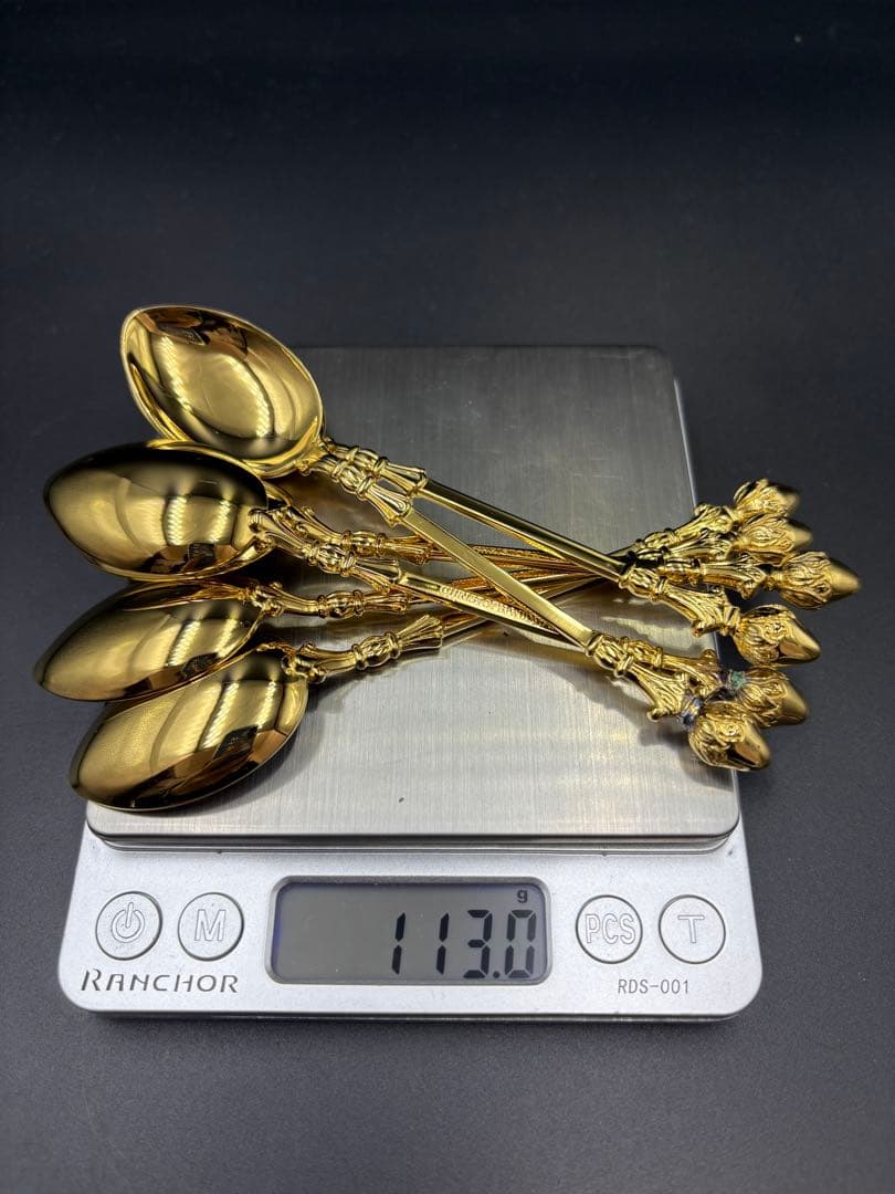 クリストフウィドマン銀器 フォーク&スプーン6本セット カトラリー 24金メッキ