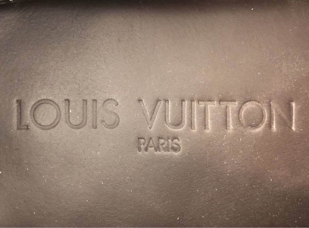 03079LOUISVUITTONルイヴィトンダミエスエードドライビングシューズ