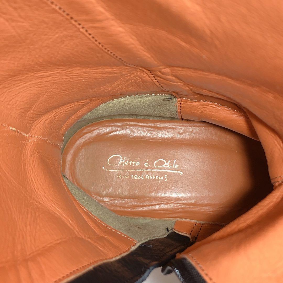 美品　Odette e Odile ロングブーツ ブラック　レザー サイドジップ