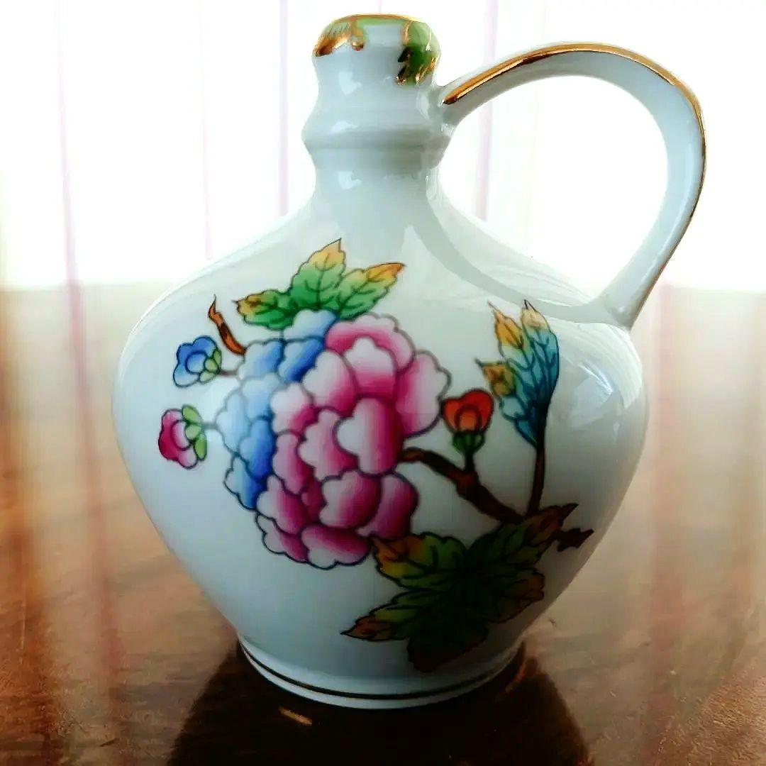 アンティークヘレンド ヴィクトリア・ブーケ装飾 小型水差し レア品