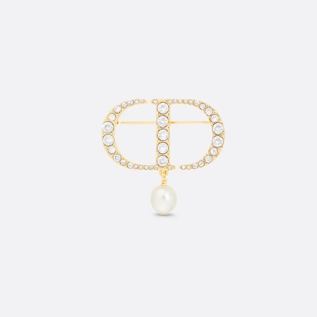 【K】Dior Petit CD ブローチ ゴールド